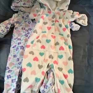 Girls Winter Onsies set of 3